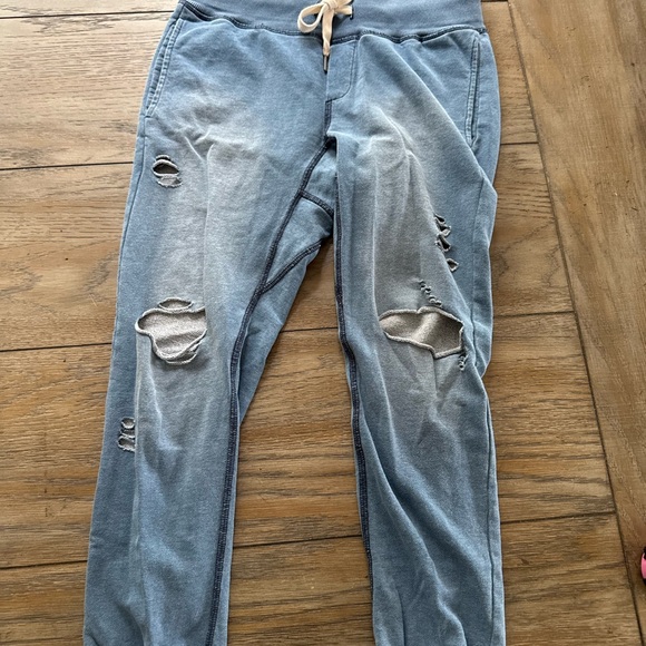 NSF Blue Distressed Joggers - Picture 4 of 8
